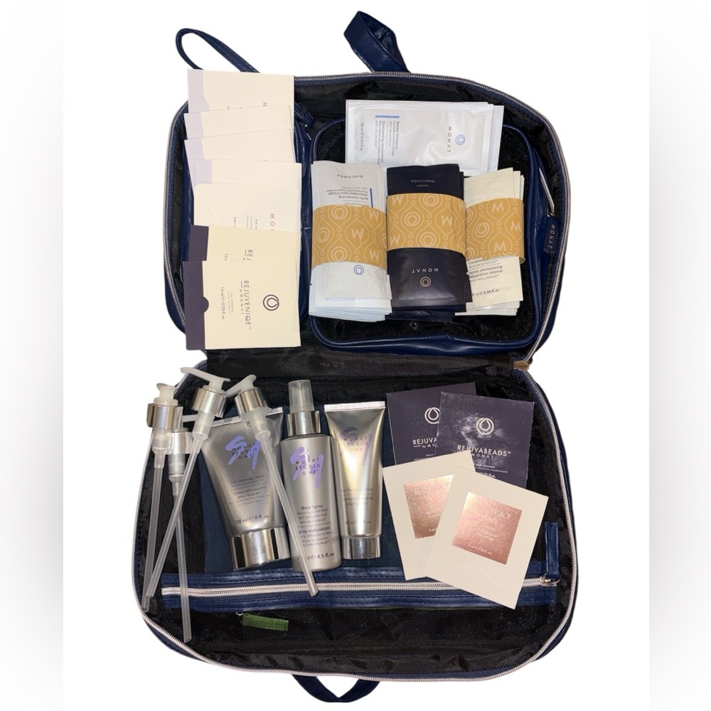 Monat Quilted Blue Sample Bag With Samples!!!!